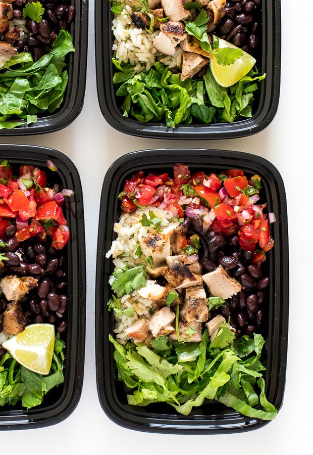 High Protein Low Carb Recipes: Chicken Burrito Bowls