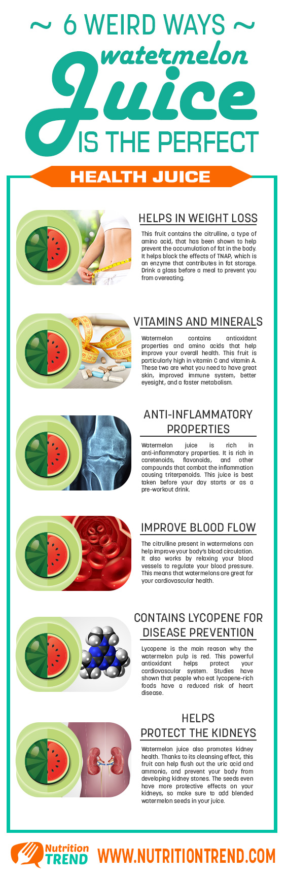 Watermelon Juice: Health Benefits Of Summer’s Best Treat Infographic