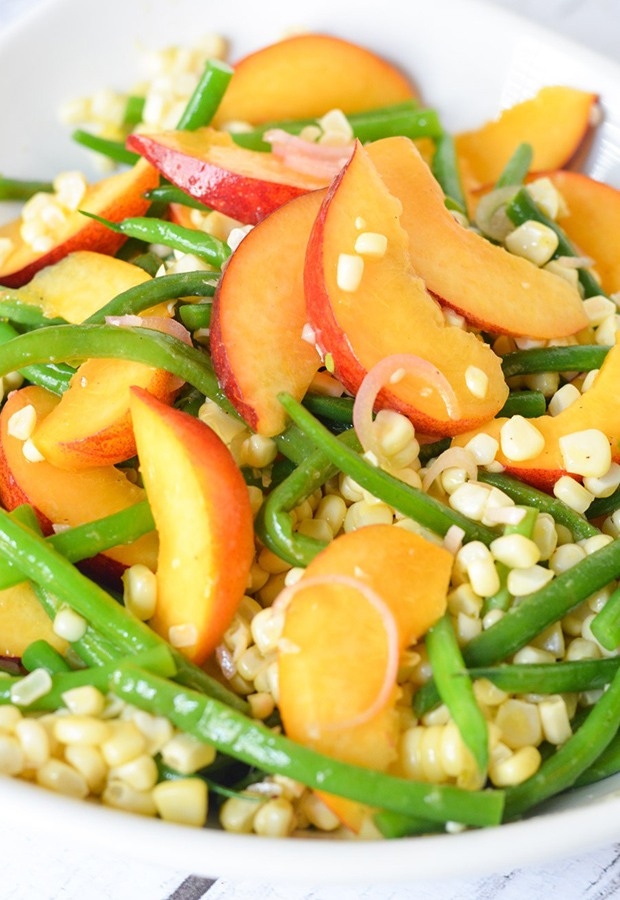 Green Bean Recipes: Green Bean, Corn and Peach Salad