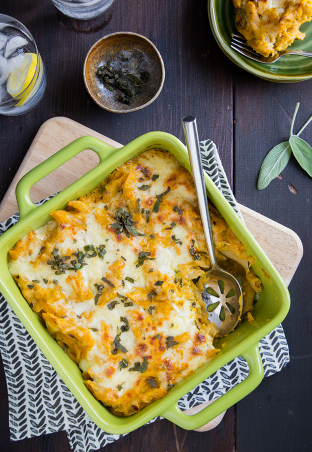 Pumpkin Sage Baked Ziti