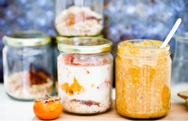 Overnight Oats Recipes: Pumpkin Persimmon Overnight Oats Recipe