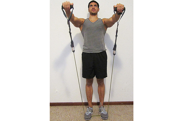 10 Resistance Band Exercises: Front Raise Exercise