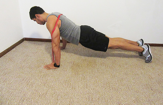 10 Resistance Band Exercises: Push-Up Exercise