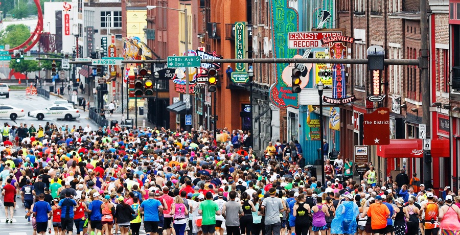 The 50 Best Half-Marathons in the U.S. -  St. Jude Rock ‘n’ Roll Nashville Half Marathon in Nashville, Tennessee